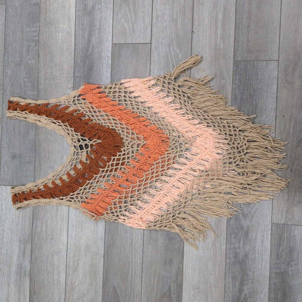 Daytrip Multicolor Crochet Fringe Tank Top